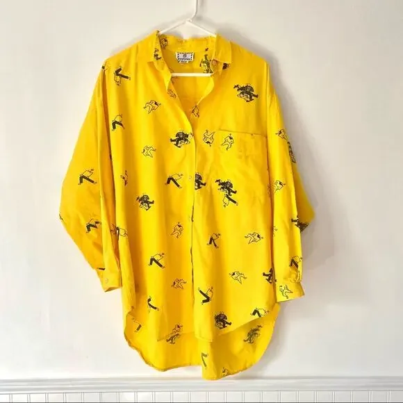 Vintage Instant Glamour Limited Yellow Dancer Top - Picture 1 of 8